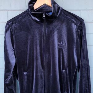 Adidas firebird velour track jacket